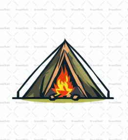 Zelt und Lagerfeuer